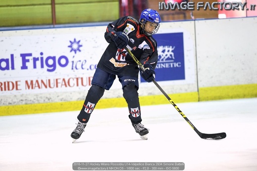 2016-11-27 Hockey Milano Rossoblu U14-Valpellice Bianca 2934 Simone Battelli
